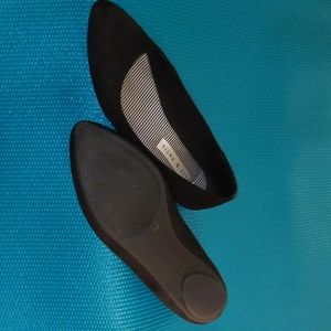 Black dress flats suede wide
